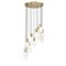 Z-Lite Alton Chandelier, 11-Light, 24 In.W x 14.25 In.H, Modern Gold/Clear+Frosted 824P-11R-MGLD - alternate 1